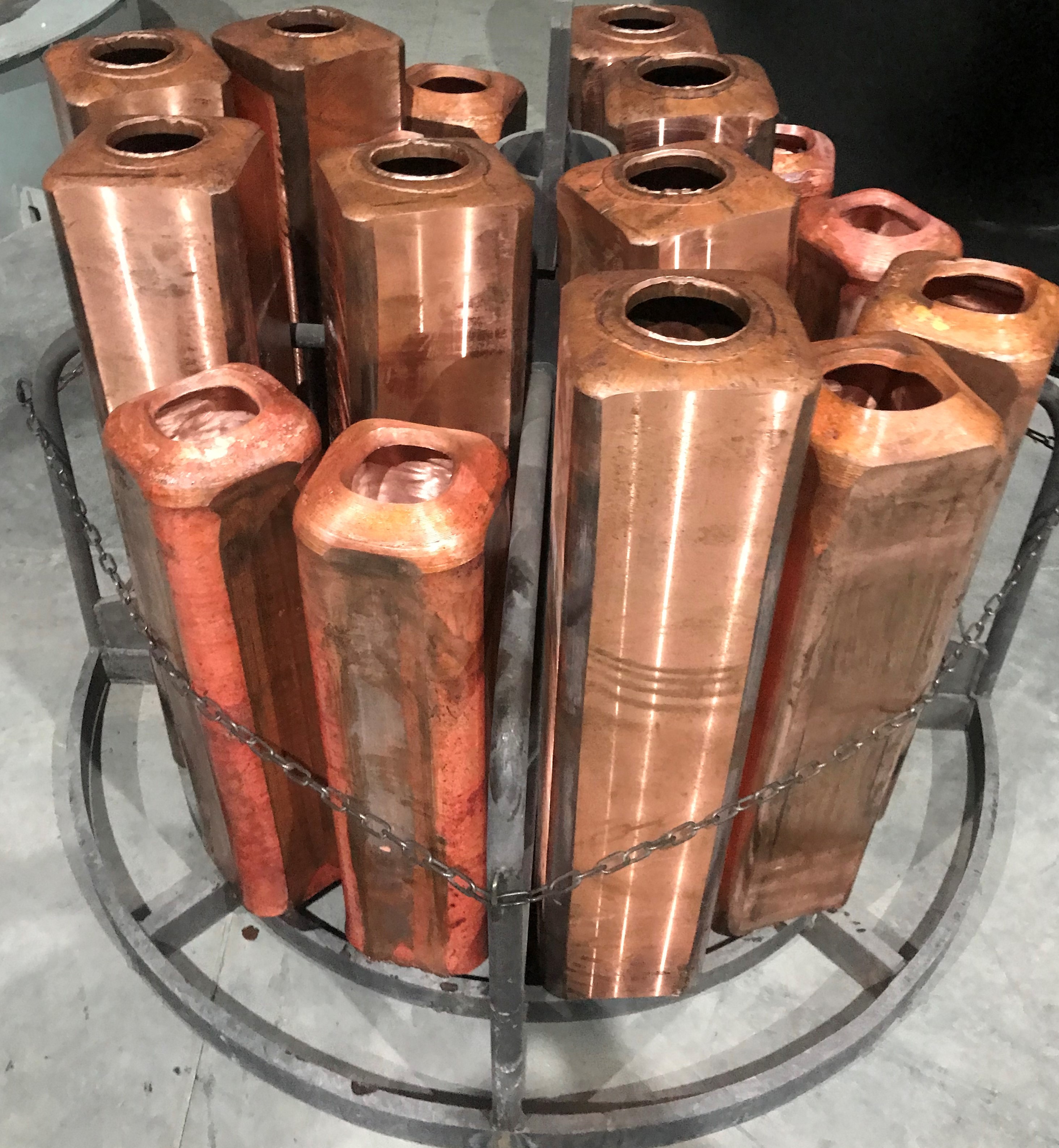 8mm Wall Copper Mould Tube Continuous Casting DHP Large Stiffness